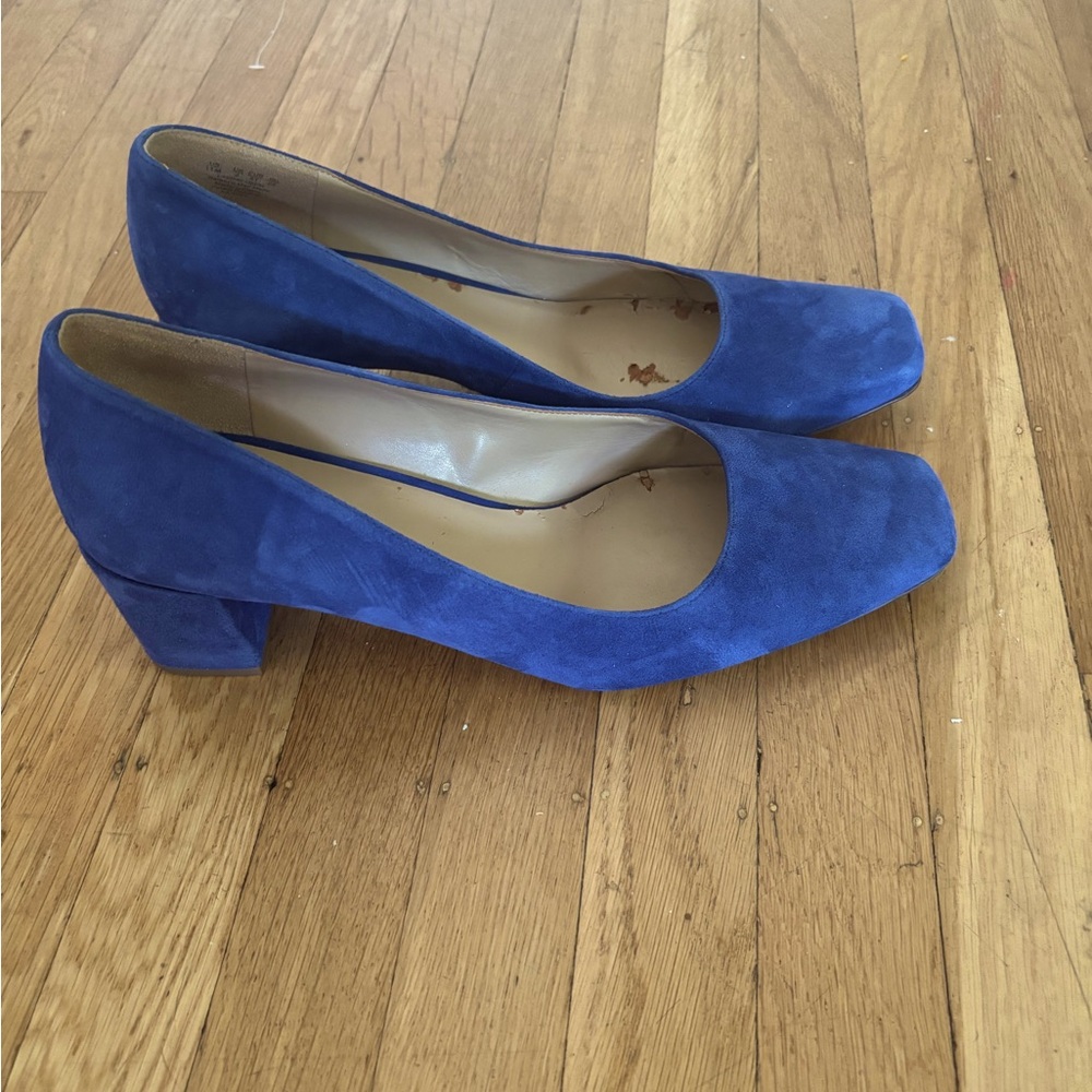 Blue Suede Naturalizer Pumps